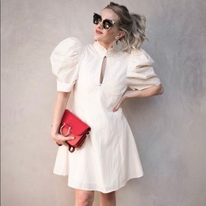 LEITH Balloon Sleeve Polka Dot Dress Size Small